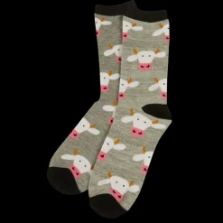 COWS Adult Grey Socks