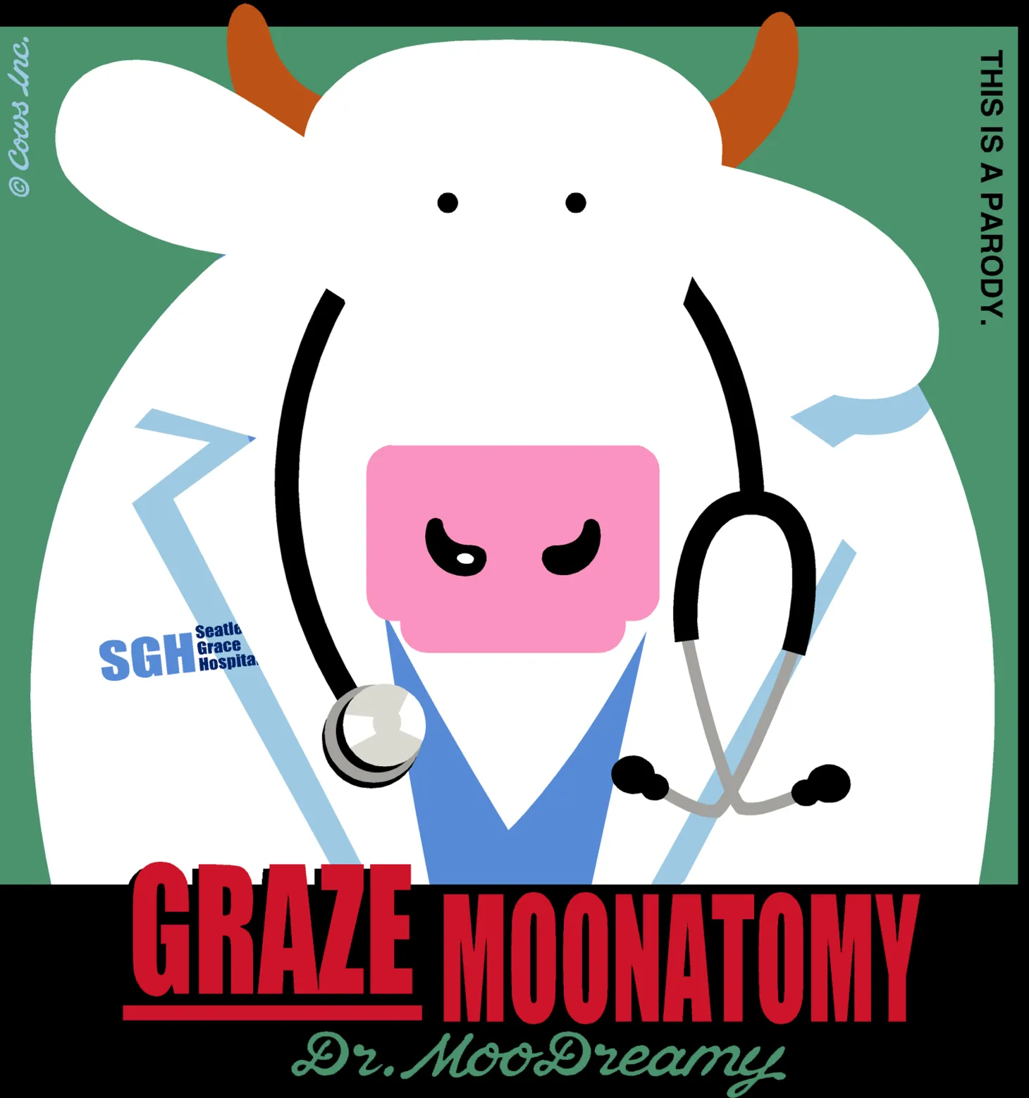 Graze MOOnatomy COWS Classic T