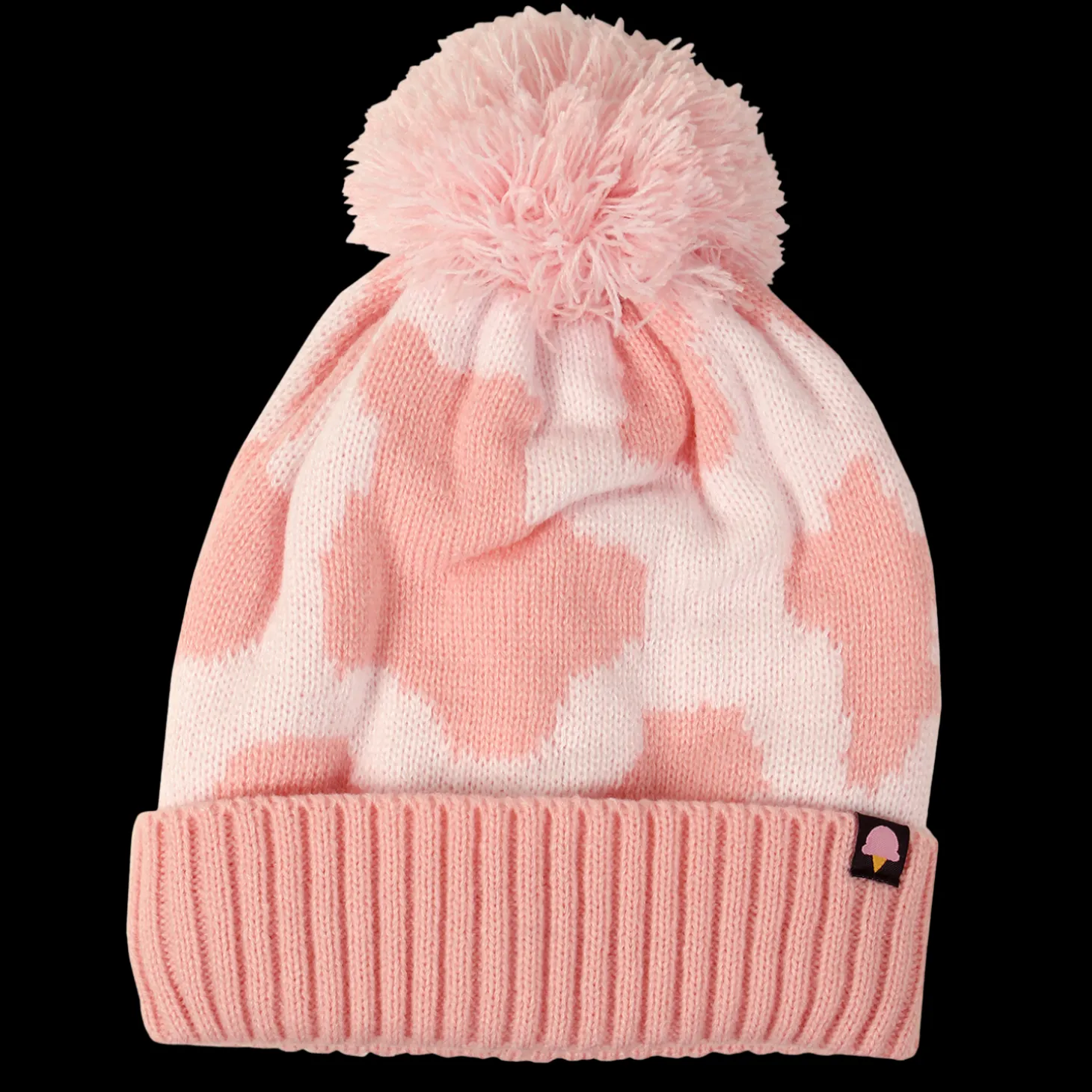 Kids Pink and White Spotted Toque